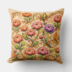 Sunstream Bloom Throw Pillow