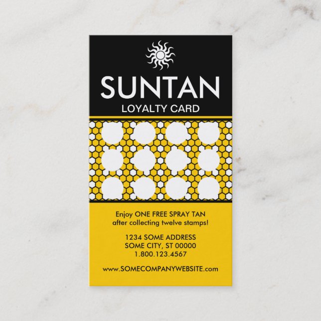 SUNTAN hexa stamp card (Front)