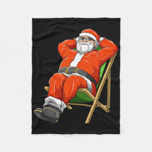 Sunthing Santa Christmas In July Hawaiian Party Sa Fleece Blanket