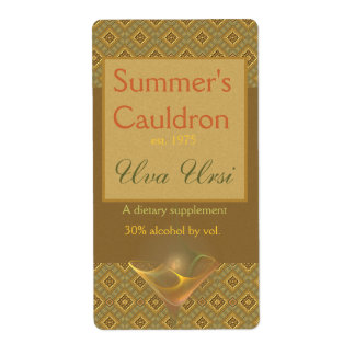 Suntini Glass Apothecary Label