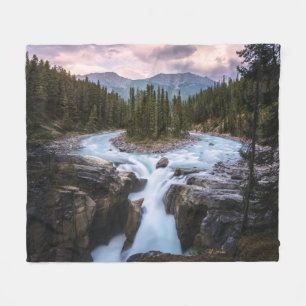 Sunwapta Falls Jasper National Park Fleece Blanket