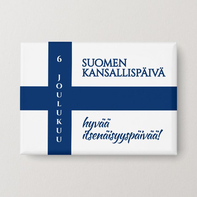 Suomen Kansallispäivä Finnish National Day Flag (Front)