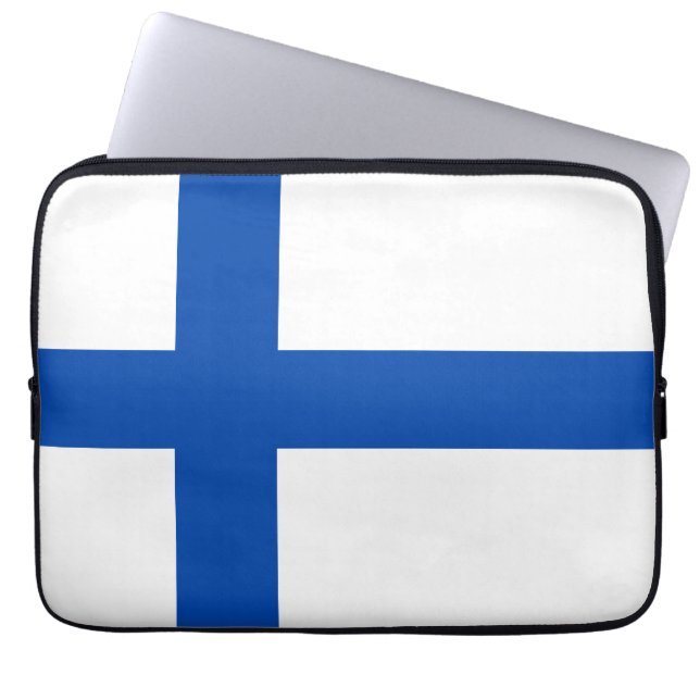 Suomen Lippu - The Flag of Finland Laptop Sleeve (Front)
