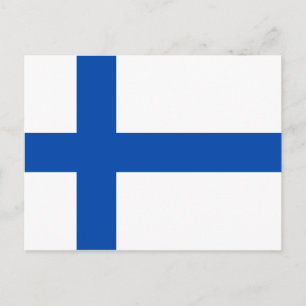 Suomen Lippu - The Flag of Finland Postcard