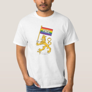 Suomenleijona + pace-rauhanlippu, t-paidat T-Shirt