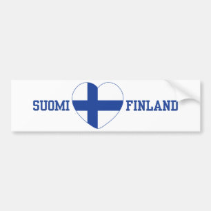 SUOMI FINLAND custom bumpersticker Bumper Sticker
