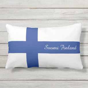 SUOMI FINLAND custom text flag pillow