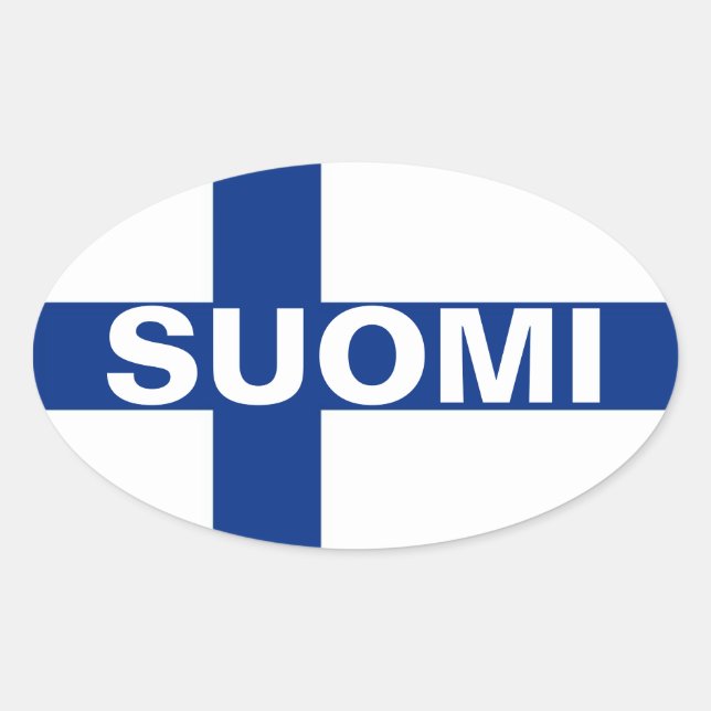Suomi (Finland) Oval Sticker (Front)