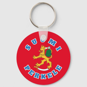 Suomileijona – Suomi-Perkele – avaimenperä Keychain