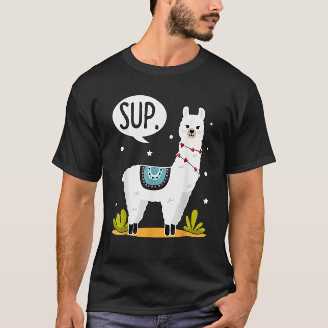 Sup  Alpaca Costume Llamas  Llama T-Shirt (Front)