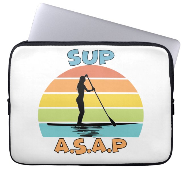 SUP ASAP Stand Up Paddling Laptop Sleeve (Front)