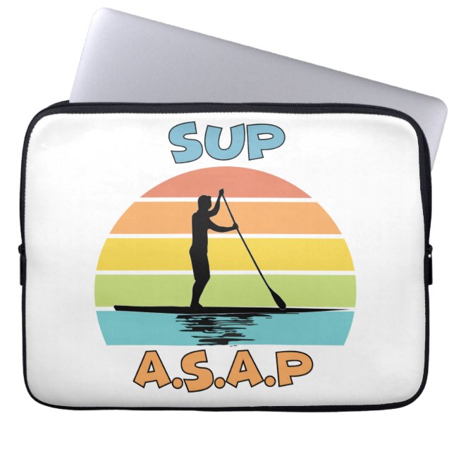 SUP ASAP Stand Up Paddling Laptop Sleeve (Front)