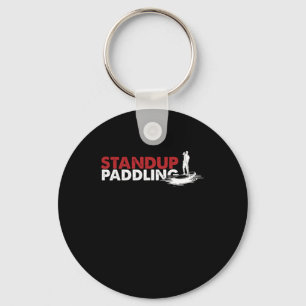 Sup Boarding Paddle Ocean Sea Surfing Surfers Gift Keychain