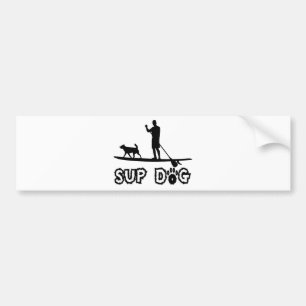 SUP Dog (Dude) Bumper Sticker