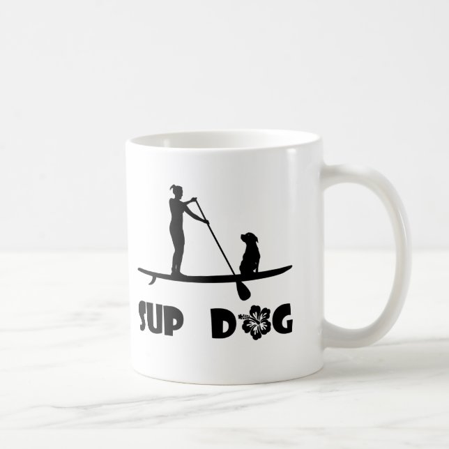 SUP Dog Sitting Coffee Mug (Right)