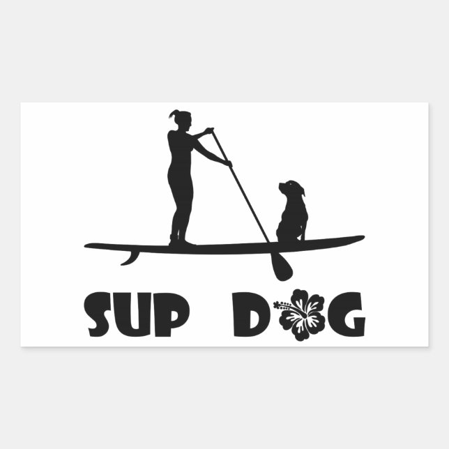 SUP Dog Sitting Sticker (Front)