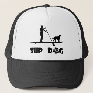SUP Dog Standing Trucker Hat