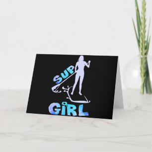 SUP Girl SUP Paddle Board Card