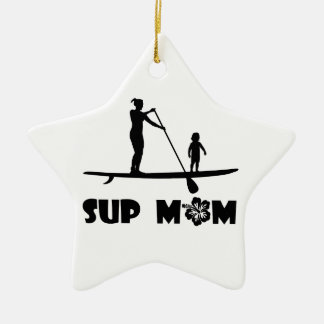 SUP Mom Ceramic Ornament
