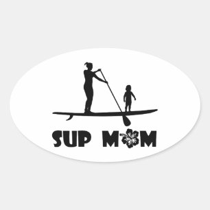 SUP Mom Oval Sticker