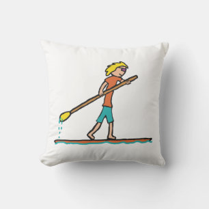 SUP Stand Up Paddleboard Throw Pillow
