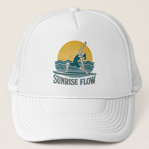 SUP Sunrise Flow Paddleboard Yoga   Graphic Print Trucker Hat