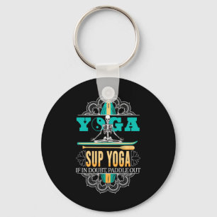 Sup Surfing Stand Up Paddle Paddling Supboard Yoga Keychain