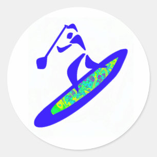SUP WITH GROOVE CLASSIC ROUND STICKER