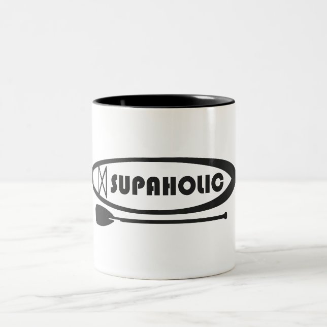 Supaholic Standup Paddleboarding Two-Tone Coffee Mug (Center)