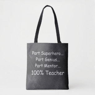 Supehero Genius Mentor Teacher Gift Idea Tote Bag