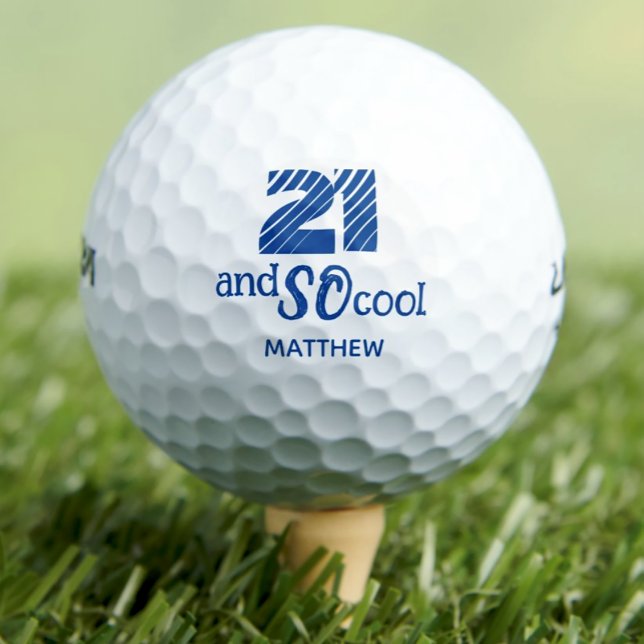 Super 21e anniversaire balles de golf 21 ans fête (Créateur téléchargé)
