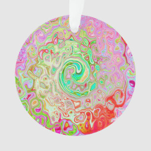 Super Abstrait Retro Pastel Green Liquid Swirl