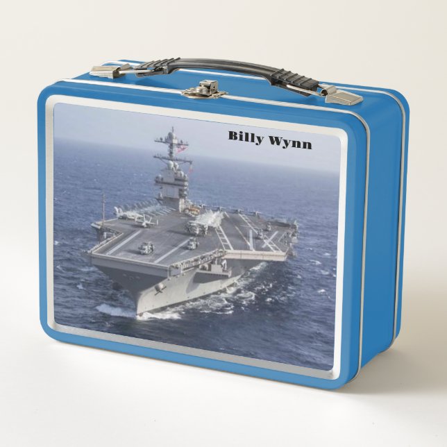 Super Aircraft Carrier  Metal Lunch Box (Front)