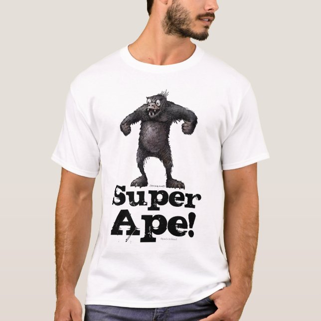 Super Ape Funny Men's Custom Monkey T-Shirt (Front)