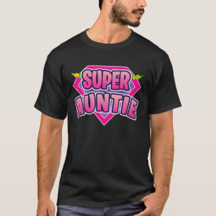 Super Auntie Superhero Grandmother Comic Book Funn T-Shirt