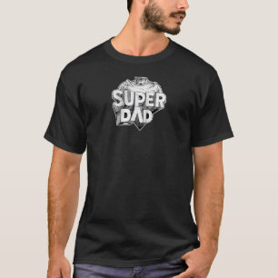 Super awesome comic superhero Dad Raglan Baseball T-Shirt