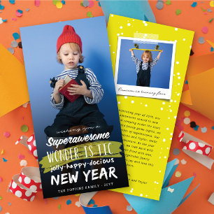 Super Awesome Wonderistic New Year Holiday Card