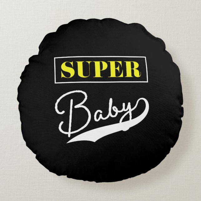 Super Baby Round Pillow (Front)