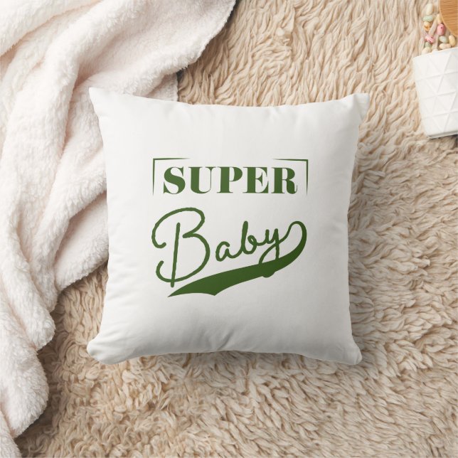Super Baby Throw Pillow (Blanket)