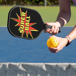 Super Ball Super Mom Comic Style Pickleball Paddle