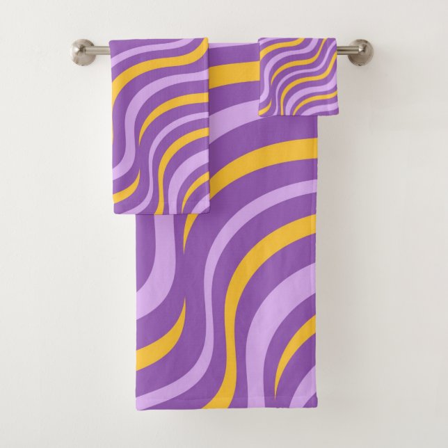 Super bande de violet jaune  printemps Abstrait (En situation)