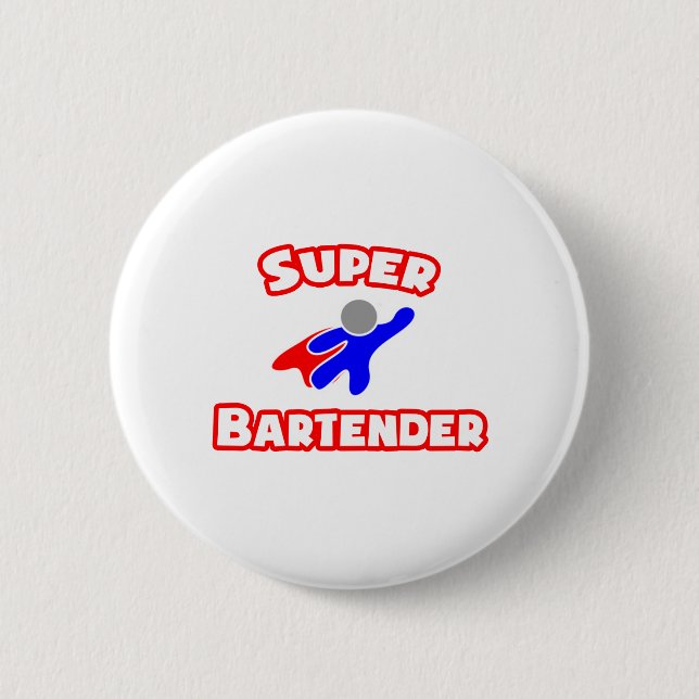 Super Bartender 2 Inch Round Button (Front)