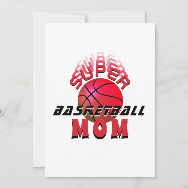Super Basketball Mom Sporty Mother Mother`s Day Announcement (Front)