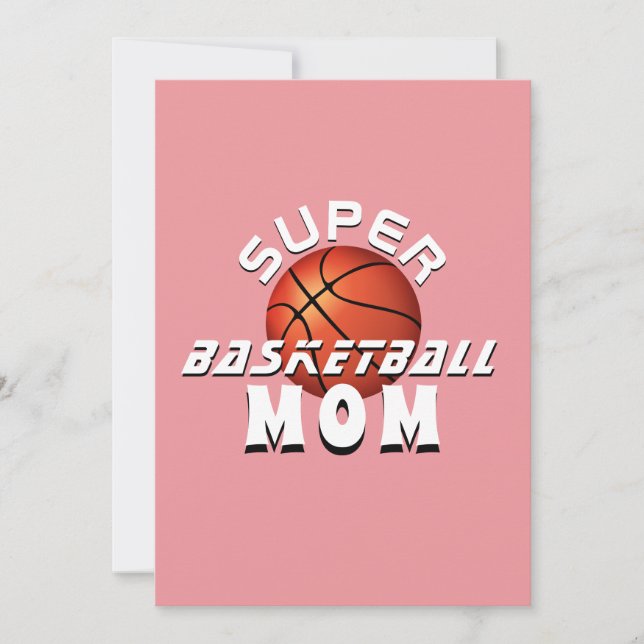 Super Basketball Mom Sporty Mother Mother`s Day Announcement (Front)