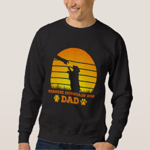 Super Bernese Mountain Dad Dog Retro Vintage Sweatshirt