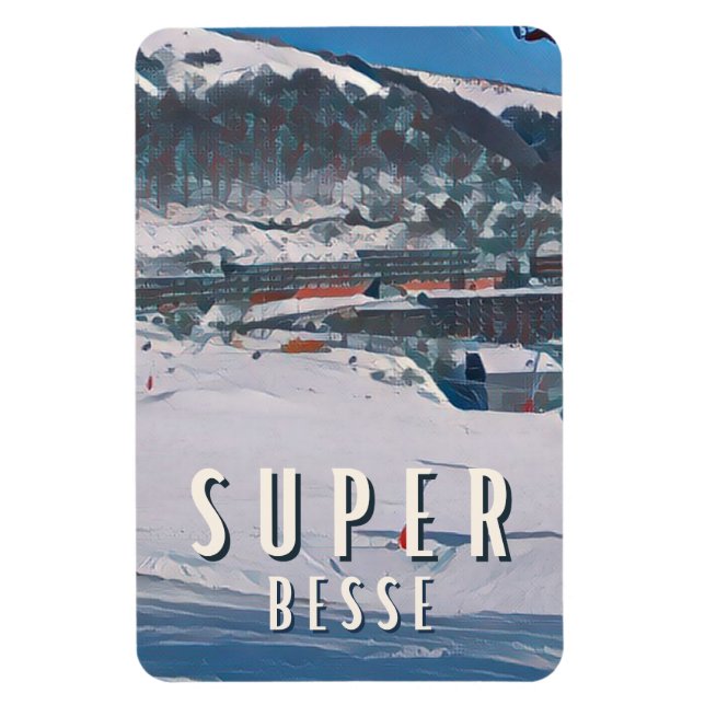 Super Besse Station de ski Magnet (Vertical)