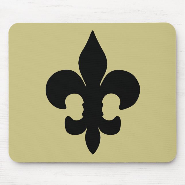 Super Black Fleur de lis Mouse Pad (Front)