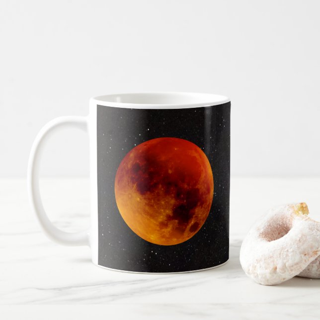 Super Blood Moon Eclipse 2019 Coffee Mug (With Donut)