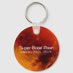 Super Blood Moon Eclipse 2019 Keychain