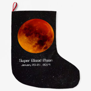 Super Blood Moon Eclipse 2019 Large Christmas Stocking